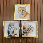 Sök Tak Kare Çerçeve Gold 21X21