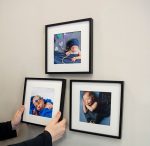 Yapışkanlı Sök Tak Paspartulu Siyah Çerçeveler - 3'lü paket