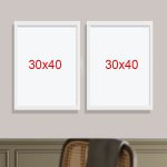 Yapışkanlı Sök Tak Çerçeveler Beyaz 30x40cm - 2'li Paket - Görsel 2