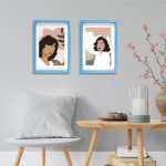 Yapışkanlı Sök Tak Çerçeveler Mavi 20x30cm - 2'li Paket