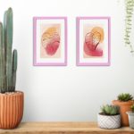Yapışkanlı Sök Tak Çerçeveler Pembe 20x30cm - 2'li Paket