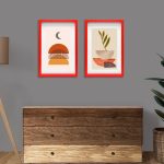 Yapışkanlı Sök Tak Çerçeveler Kırmızı 20x30cm - 2'li Paket