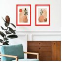 Yapışkanlı Sök Tak Çerçeveler Kırmızı 30x40cm - 2'li Paket