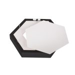 Yapışkanlı Sök Tak Altıgen Paspartulu Çerçeve – Orta Boy 20x20 cm – 3'lü Paket - Siyah - Görsel 2