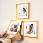 Yapışkanlı Sök Tak Paspartulu Gold Çerçeveler - 3'lü paket