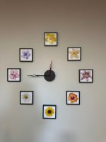 Kare Çerçeveli Fotoğraflı Duvar Saati Seti – 9 Parça – 14x14 cm