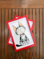 Kedili Hazır Baskılı Kare Çerçeve Seti – 20x30 cm – 2'li – Çocuk Odası Dekorasyonu - Görsel 3