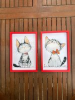Kedili Hazır Baskılı Kare Çerçeve Seti – 20x30 cm – 2'li – Çocuk Odası Dekorasyonu - Görsel 6