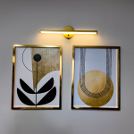 Modern Tarz Gold Çerçeve ve Aplik Seti