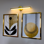 Modern Tarz Gold Çerçeve ve Aplik Seti - Görsel 2