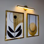 Modern Tarz Gold Çerçeve ve Aplik Seti - Görsel 3