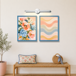 Minimal Pastel Çiçek&Dalga Tablo ve Aplik Seti-Huzur Veren Duvar Dekoru Modern Ev Dekorasyonu