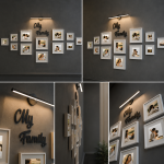 Kişiye Özel LED Aydınlatmalı Aile Fotoğraf Galerisi – 12'li Çerçeve Seti - Görsel 2