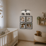 My Baby Yazılı LED Aydınlatmalı Kişiye Özel Çerçeve Seti – 4'lü – 30x30 cm - Görsel 2